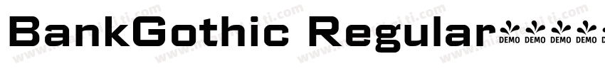 BankGothic Regular字体转换